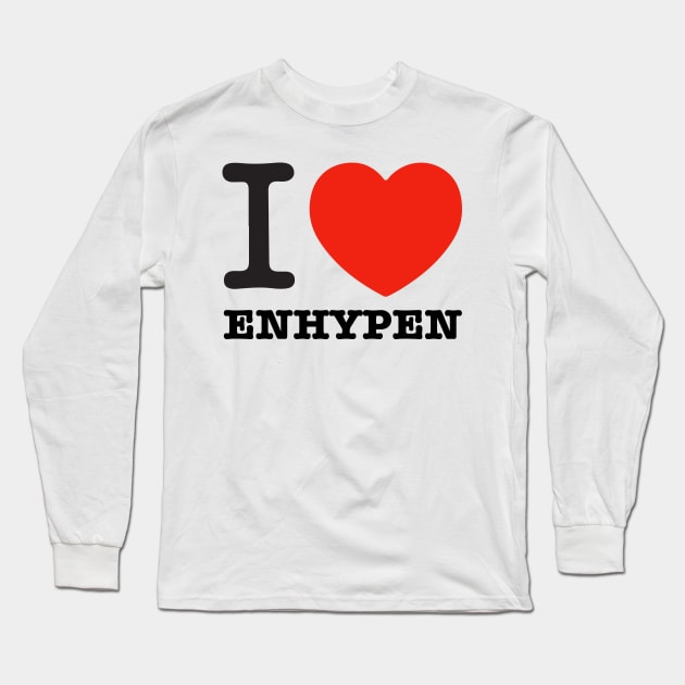 I love enhypen heart engene text | Morcaworks Long Sleeve T-Shirt by Oricca